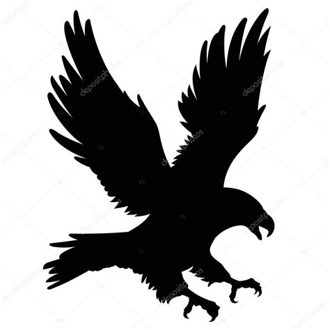 eagle silhouette  stock vector  alexeypushkin
