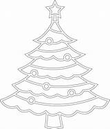 Tree Christmas Coloring Printable Pages Kids Draw sketch template