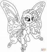 Princess Butterfly Coloring Pages Getdrawings Pony Little sketch template