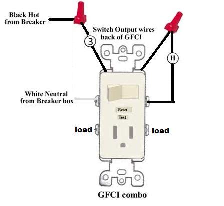 wiring diagram  light switch  outlet combo caret  digital