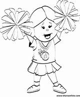 Coloring Pages Pom Megaphone Cheerleader Getcolorings Cheerleading Color Print sketch template