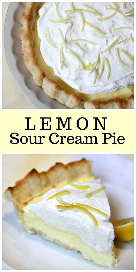 Lemon Sour Cream Pie Recipe Girl
