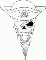 Coloring Pages Skull Pirate Skulls Printable Adult Library Clipart sketch template