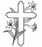 Cruz Printable Momjunction Colouring Kids Religious Lilies sketch template