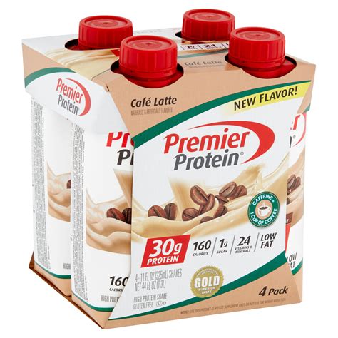 premier protein cafe latte high protein shake  fl oz  count