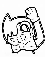 Bendy Welcomes Bow Waving sketch template