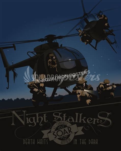 soar mh   bird night stalkers squadron posters