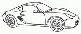 Coloring Car Cayman Coloringhome sketch template