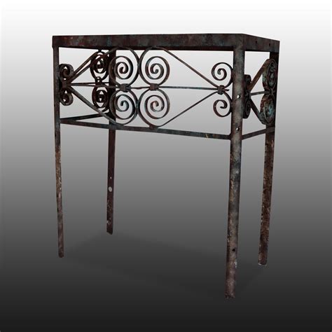handmade wrought iron night table small console