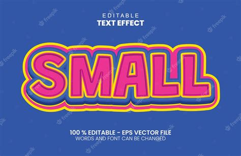 premium vector small text effect