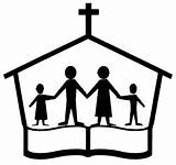 Clipart Church People Family Cliparts Library sketch template