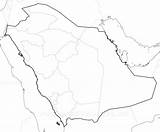 Map Saudi Arabia Outline Peninsula Blank Maps Asia Template Administrative Saudiarabia Regions sketch template