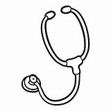 Stethoscope Coloring Vector Book sketch template