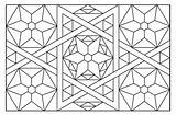Mosaic Coloring Pages Ornament Islamic Printable Cathedral Tile sketch template