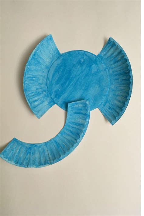 paper plate elephant craft  kids craft corner diy elephant