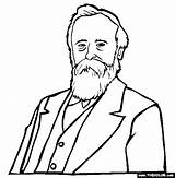 Rutherford Hayes Coloring Pages Presidents President sketch template
