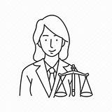 Female Lawyer Attorney Professionals Icon Jurist Profession Iconfinder Editor Open sketch template
