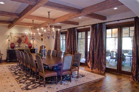 texas hill country style traditional dining room oklahoma city  brent gibson classic