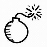 Bomb Drawn Dynamite Hand Icon Firework Explode Editor Open sketch template