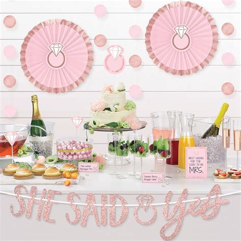 Blush Rose Bridal Shower Table Decorating Kit 23pc Party
