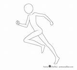 Anime Running Pose Drawing Draw Poses Neck Body Arms Character Step Animeoutline Forward Leg Characters Angle sketch template