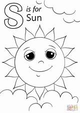 Coloring Sun Letter Pages Preschool Sunshine Kids Printable Color Drawing Worksheets Alphabet Preschoolers Sheets Letters Activities Colouring Spider Crafts Supercoloring sketch template