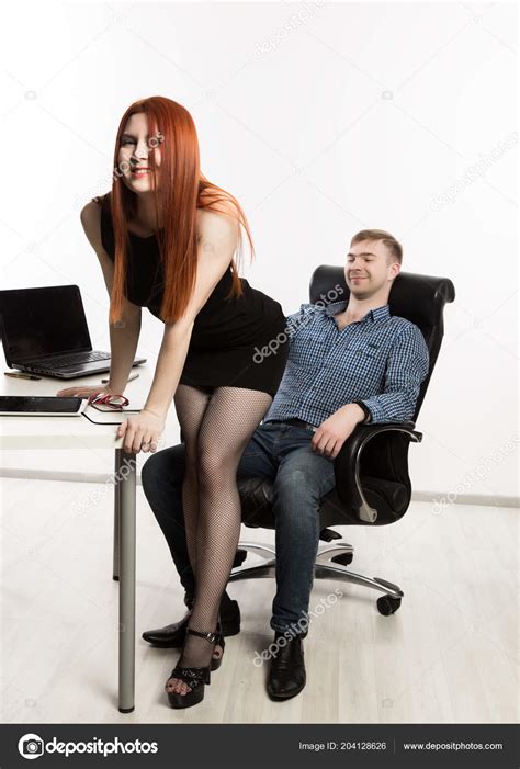 Sexy Secretary Flirting With Boss In The Workplace Sexual