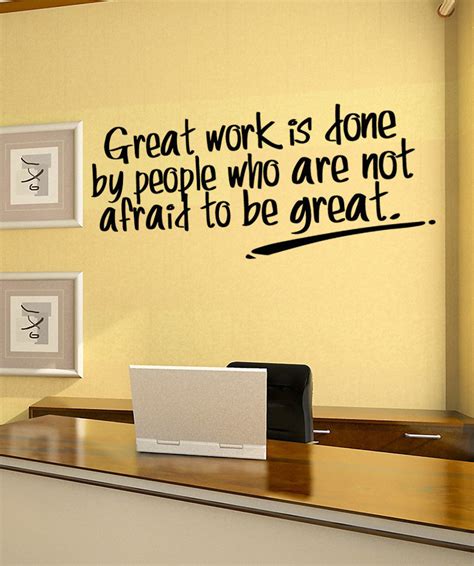 vinyl wall decal sticker great work quote