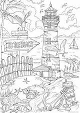 Beach Coloring Adult Printable Pages Adults Book Favoreads Summer Sheets Ocean Imprimer Kids Club Shape Books Color Ausmalbilder Coloriage Grayscale sketch template