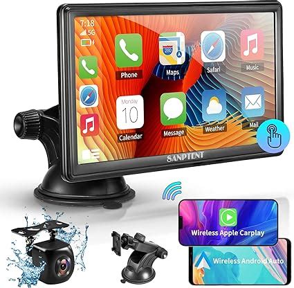 sanptent wireless portable car stereo   full hd touchscreen  apple carplay android
