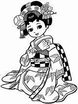 Pages Geisha Coloring Girl Getcolorings Maravilhosas Meninas sketch template