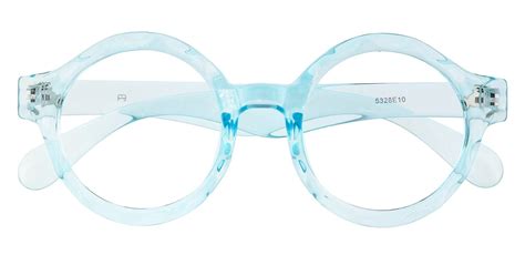 crystal round prescription glasses blue women s eyeglasses payne