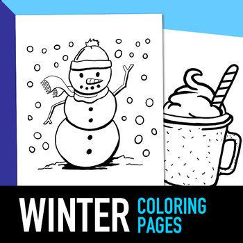 winter coloring pages  dwarner design teachers pay teachers