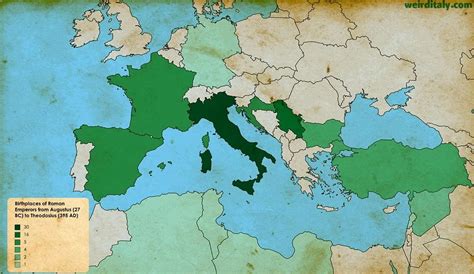 roman emperors by place of birth weird italy