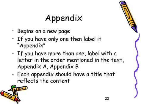 mla appendix    cite  papers appendices