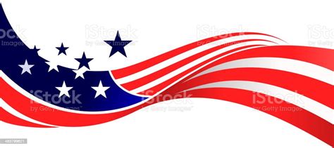 Usa Flag Waving Stock Illustration Download Image Now American Flag