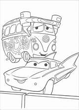 Cars Fillmore Flo Coloring Printable Disney Tow Colouring Mater Hit Movie sketch template