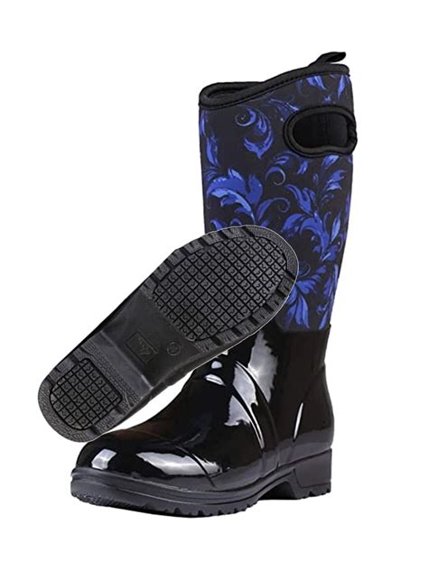 neoprene rubber waterproof rain boots  women mid calf slip resistant work shoes walmartcom