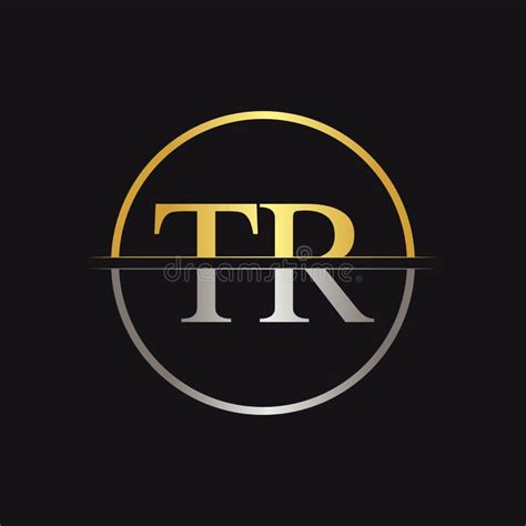 initial letter tr logo design vector template linked typography tr