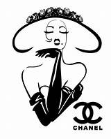 Chanel Logo Coco Poster Couture Haute Chic Stencil Clipart Perfume Vintage Fashion Classy N5 Coloring Print Simple Stickers Dessin Template sketch template