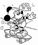 Skating Mickeymouse sketch template