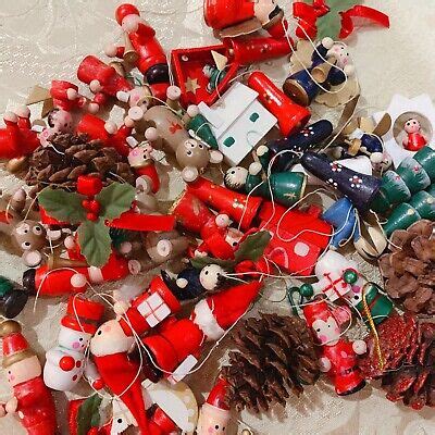 vintage christmas lot   cute mini trims decorations ornament gift
