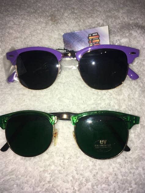 2 new sunglasses purple green en 2020 gafas de sol gafas purpura