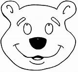 Para Colorear Oso Mascara Dibujos Animales Imprimir Osos Coloring Pages Pintar Bear Little Máscara Desde Guardado Hojas 為孩子的色頁 sketch template