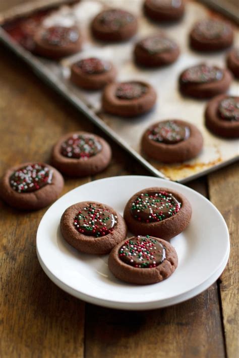 chocolate thumbprint cookies swanky recipes
