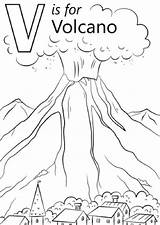 Volcano Supercoloring Volcanoes Preschool Vulkan Letters Doghousemusic sketch template