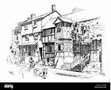 Illustration Ink Old Pen Country Ledbury Herefordshire Alamy English sketch template