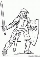 Cavaleiro Armadura Colorkid Cavaleiros Desenho sketch template