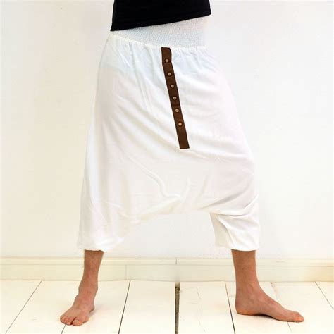 yoga broek wit met streep bamboe yoganic eco yoga broek broeken hippie kleding