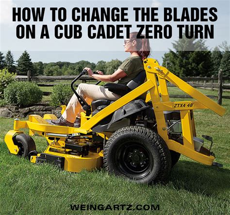change  blades   cub cadet  turn rider weingartz